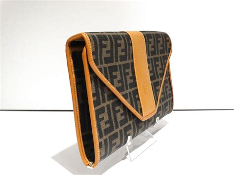 fendi fabric flat zipper clutch 11 x 7|Clutches & Pouches .